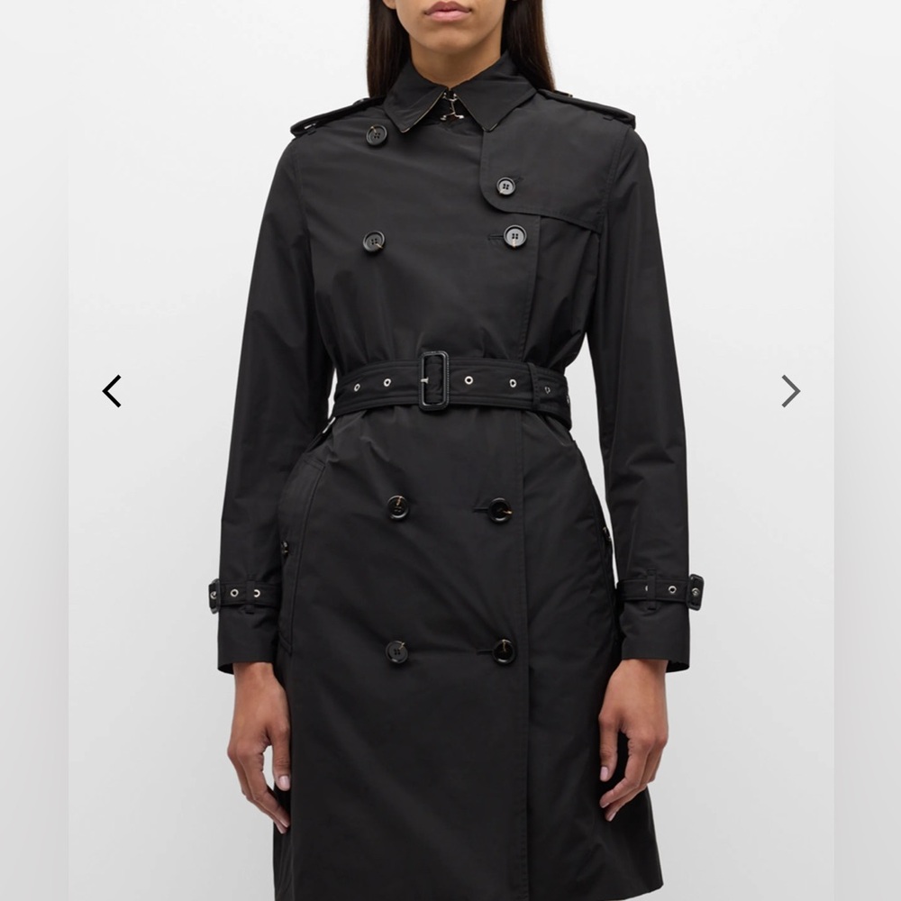 Black Double-Breasted Trench Coat